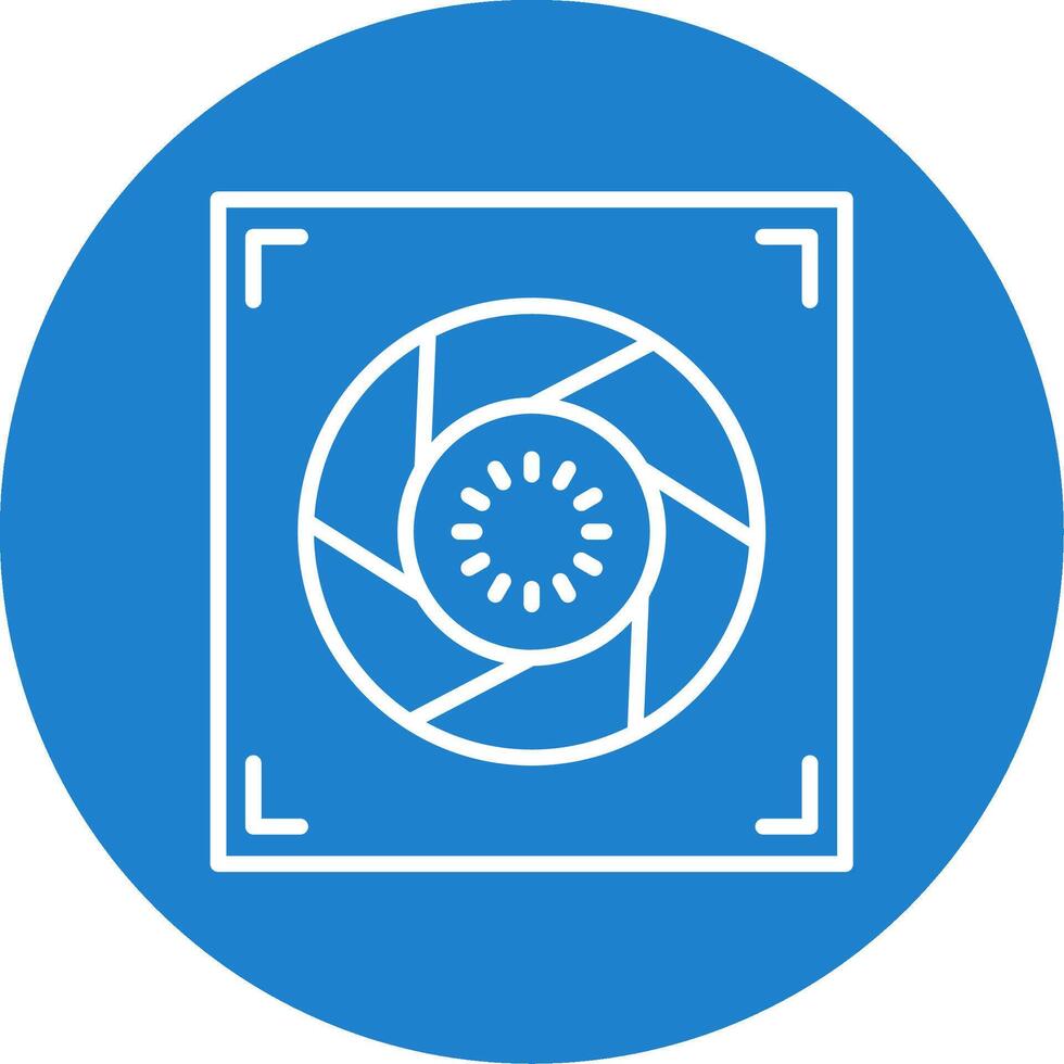 Aperture Multi Color Circle Icon vector