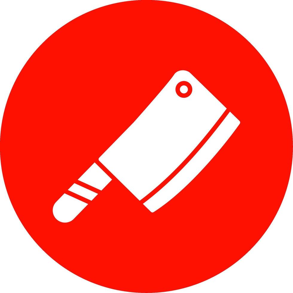 Butcher Knife Multi Color Circle Icon vector