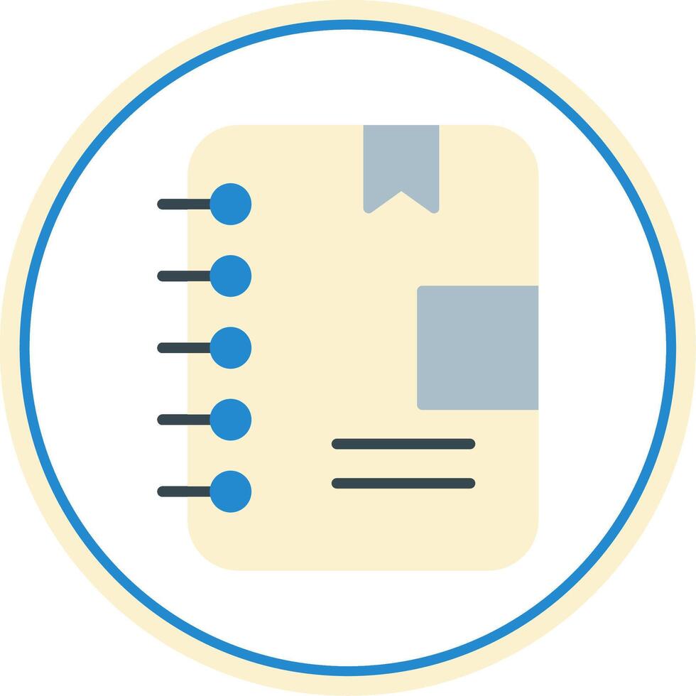 Note Book Flat Circle Icon 43708026 Vector Art at Vecteezy