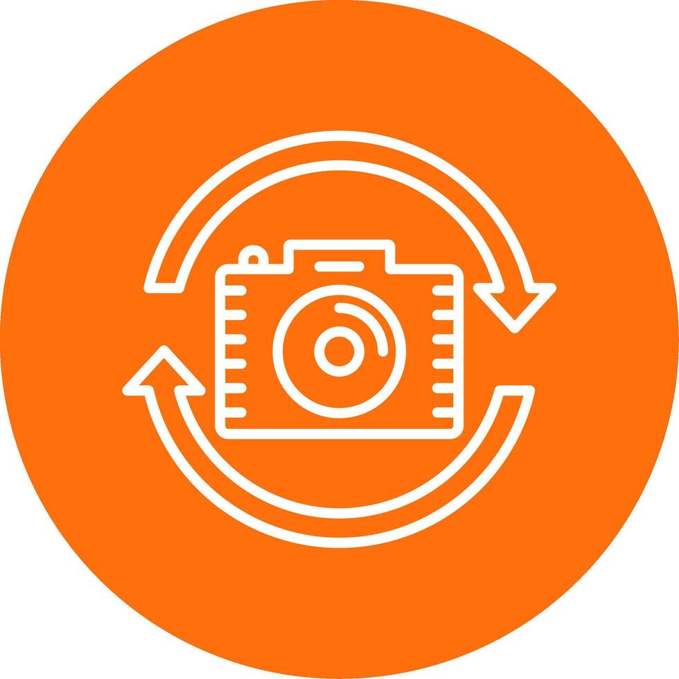 Switch Camera Multi Color Circle Icon vector