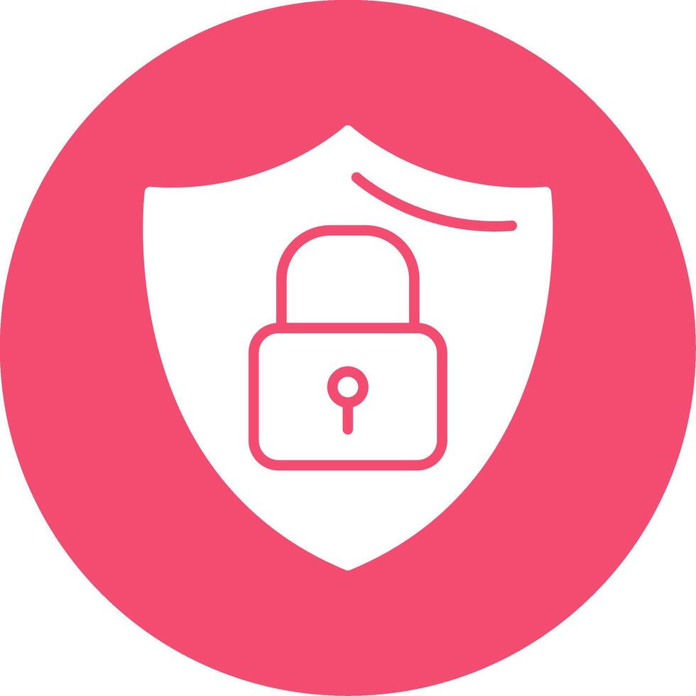 Shield Multi Color Circle Icon vector