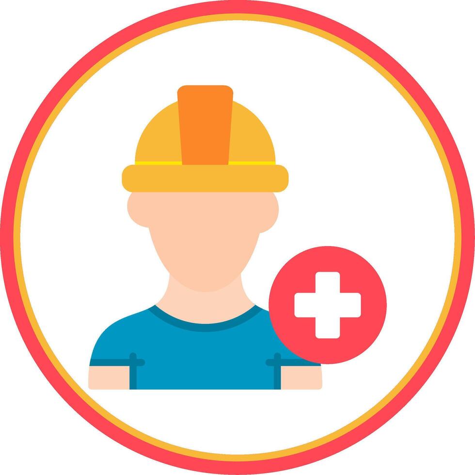 Global Safety Flat Circle Icon vector