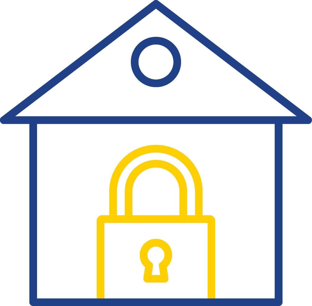 House Available Line Two Colour Icon Design vector