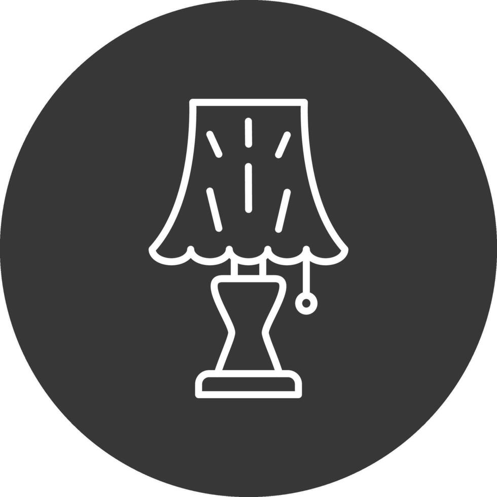 Lamp Line Inverted Icon Design vector