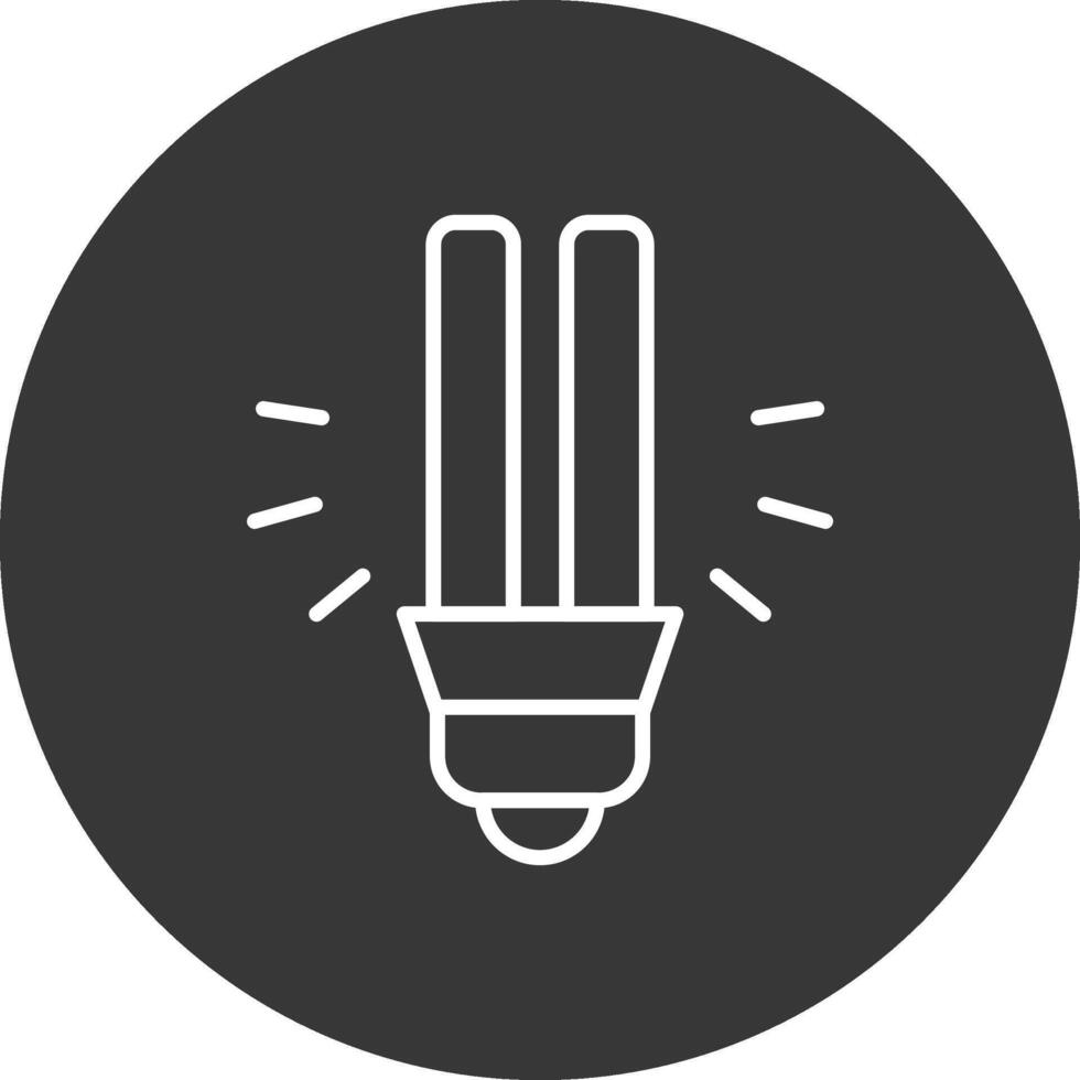 Light Bulb Line Inverted Icon Design vector