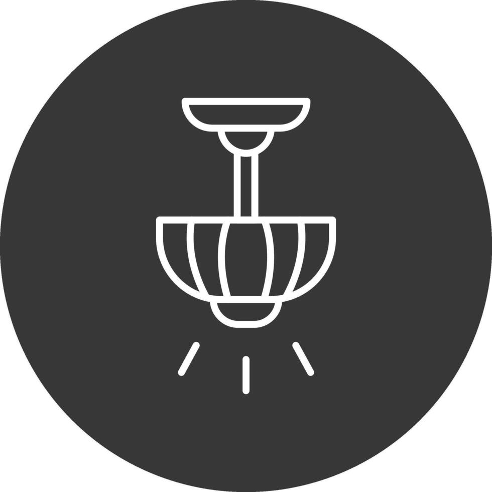Lamp Line Inverted Icon Design vector