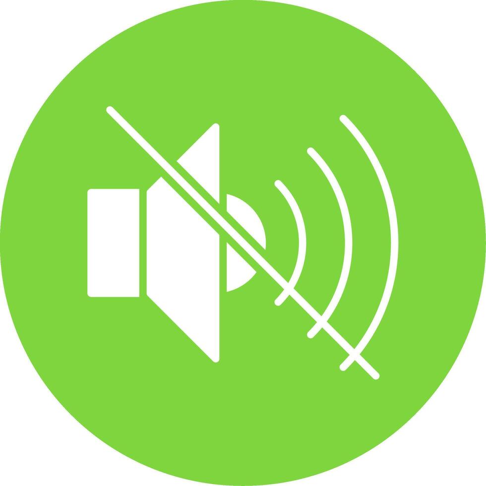 Mute Multi Color Circle Icon vector