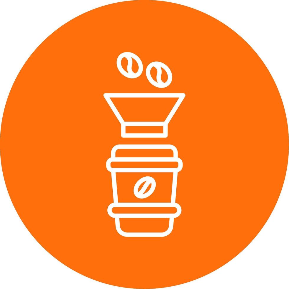 Coffee Filter Multi Color Circle Icon vector