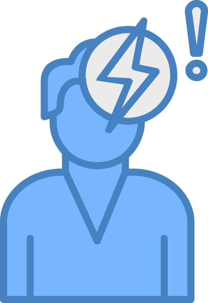 Idea Generation Line Filled Blue Icon vector