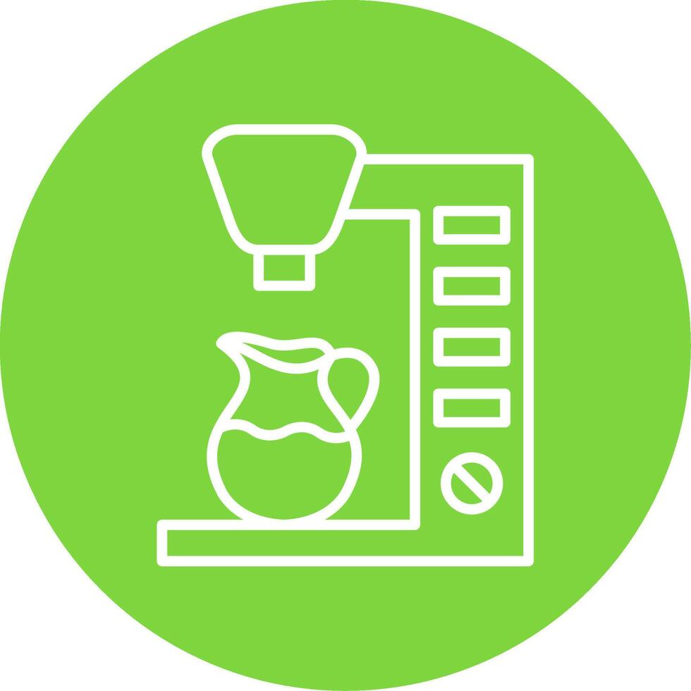 Coffee Maker Multi Color Circle Icon vector