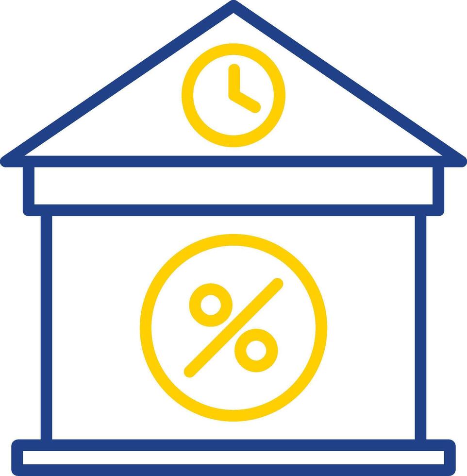 Interest Line Two Colour Icon Design vector