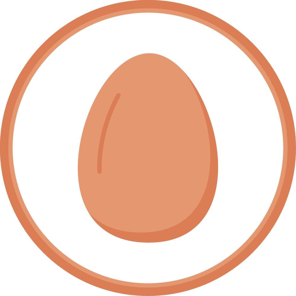 Egg Flat Circle Icon vector