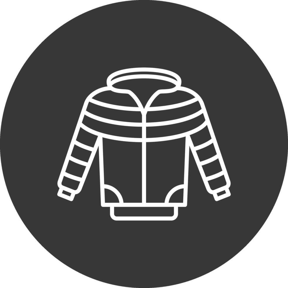 chaqueta línea invertido icono diseño vector