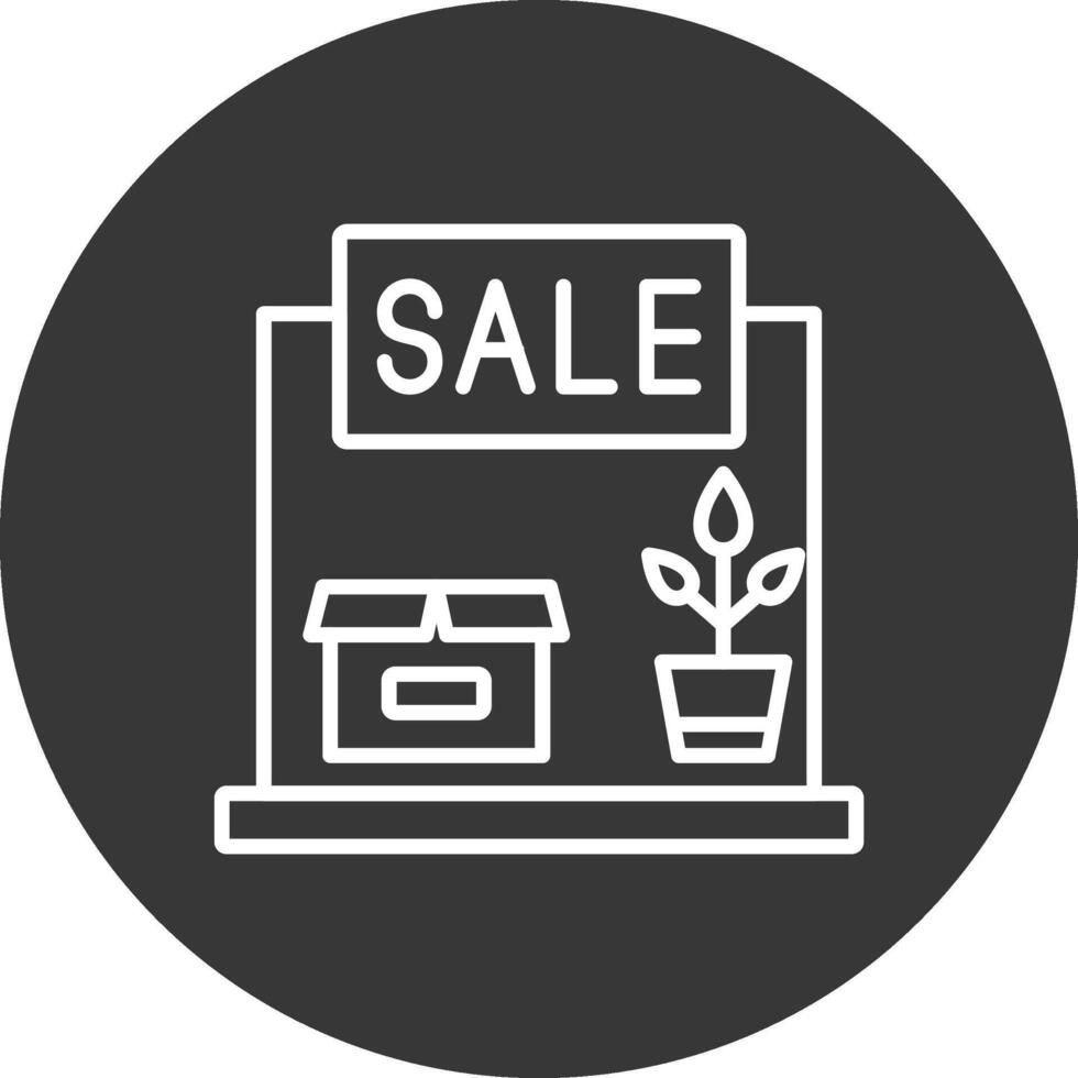 Garage Sale Line Inverted Icon Design vector