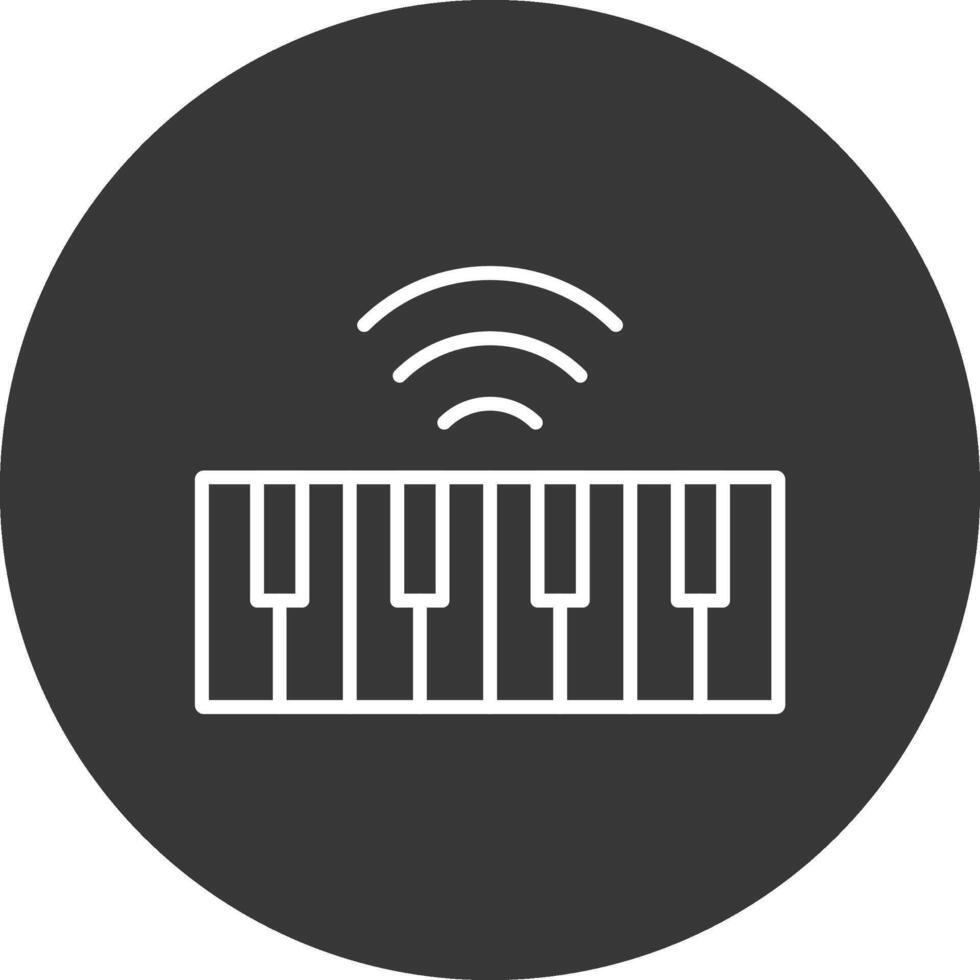 Keyboard Line Inverted Icon Design vector