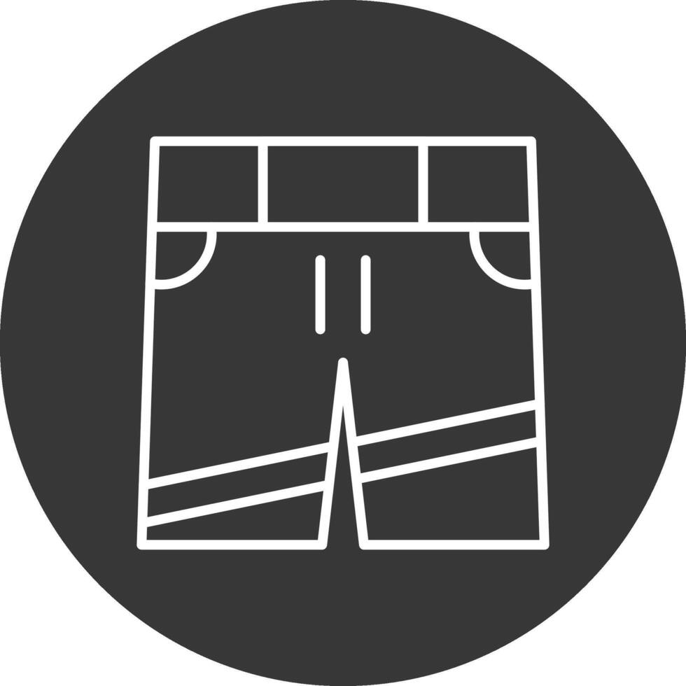 Shorts Line Inverted Icon Design vector