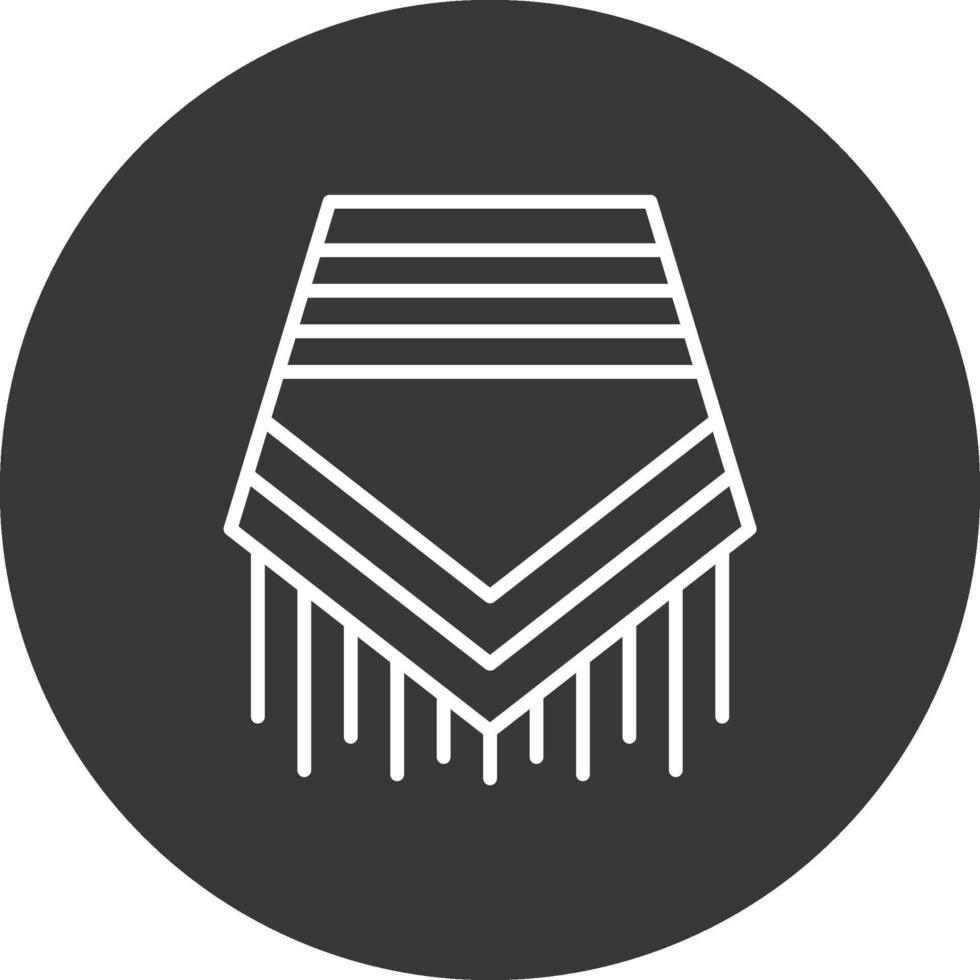 Poncho Line Inverted Icon Design vector