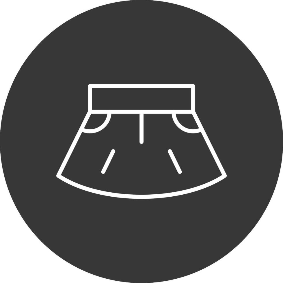 Skirt Line Inverted Icon Design vector