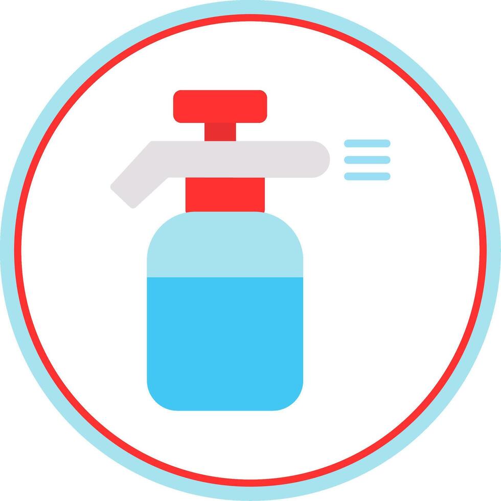 Sprayer Flat Circle Icon vector