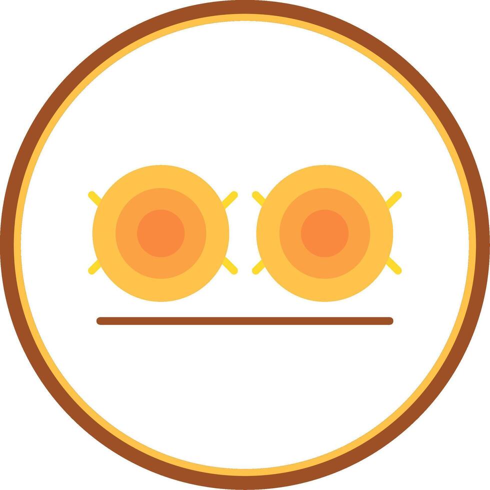 Hay Bale Flat Circle Icon 43708430 Vector Art at Vecteezy
