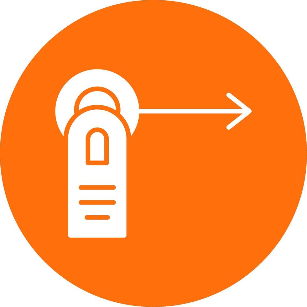 Tap Drag Multi Color Circle Icon vector