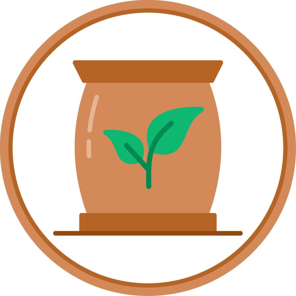Fertilizer Flat Circle Icon vector