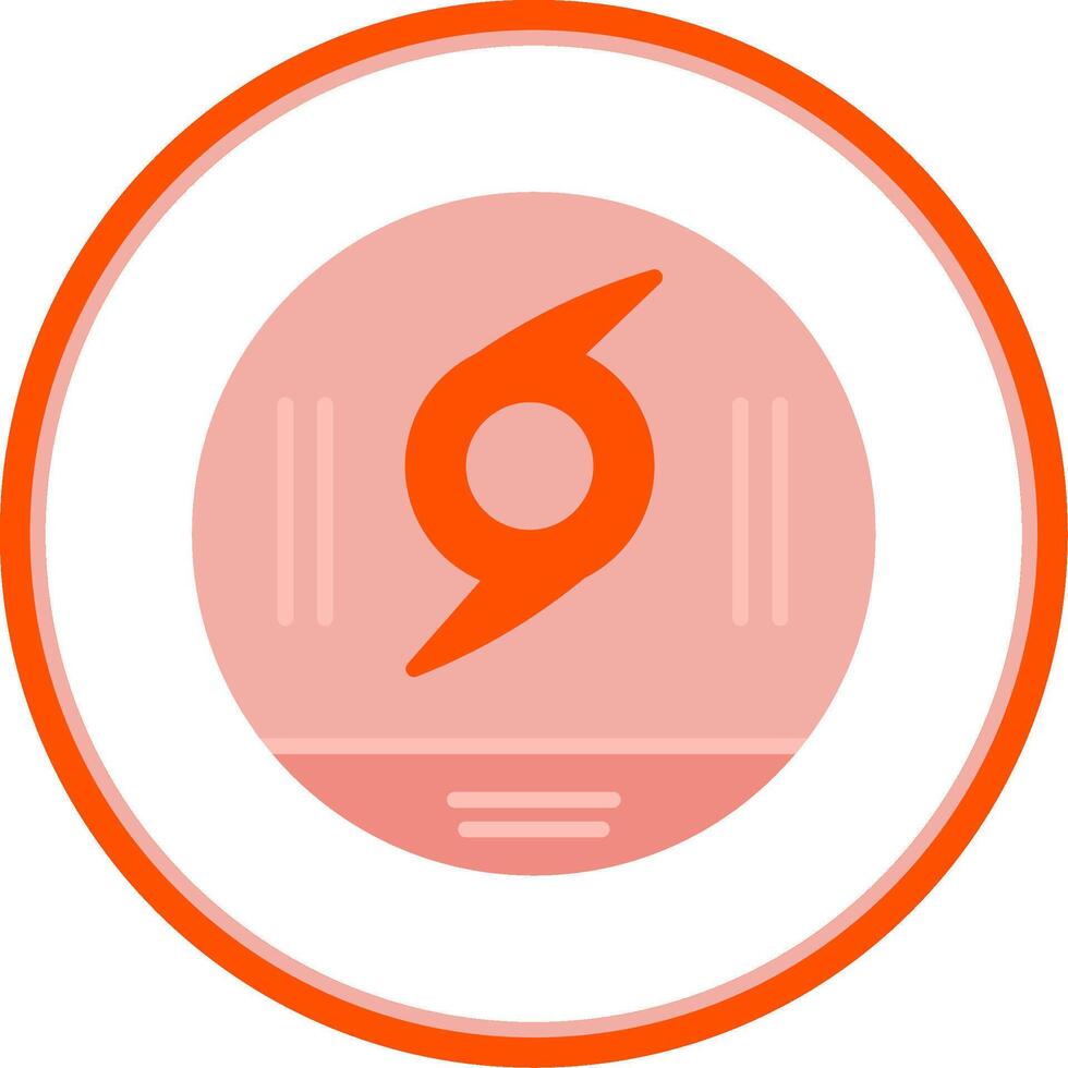 Hurricane Flat Circle Icon vector