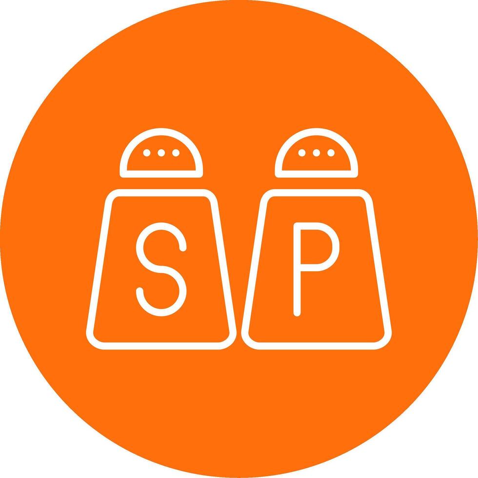 Salt And Pepper Multi Color Circle Icon vector