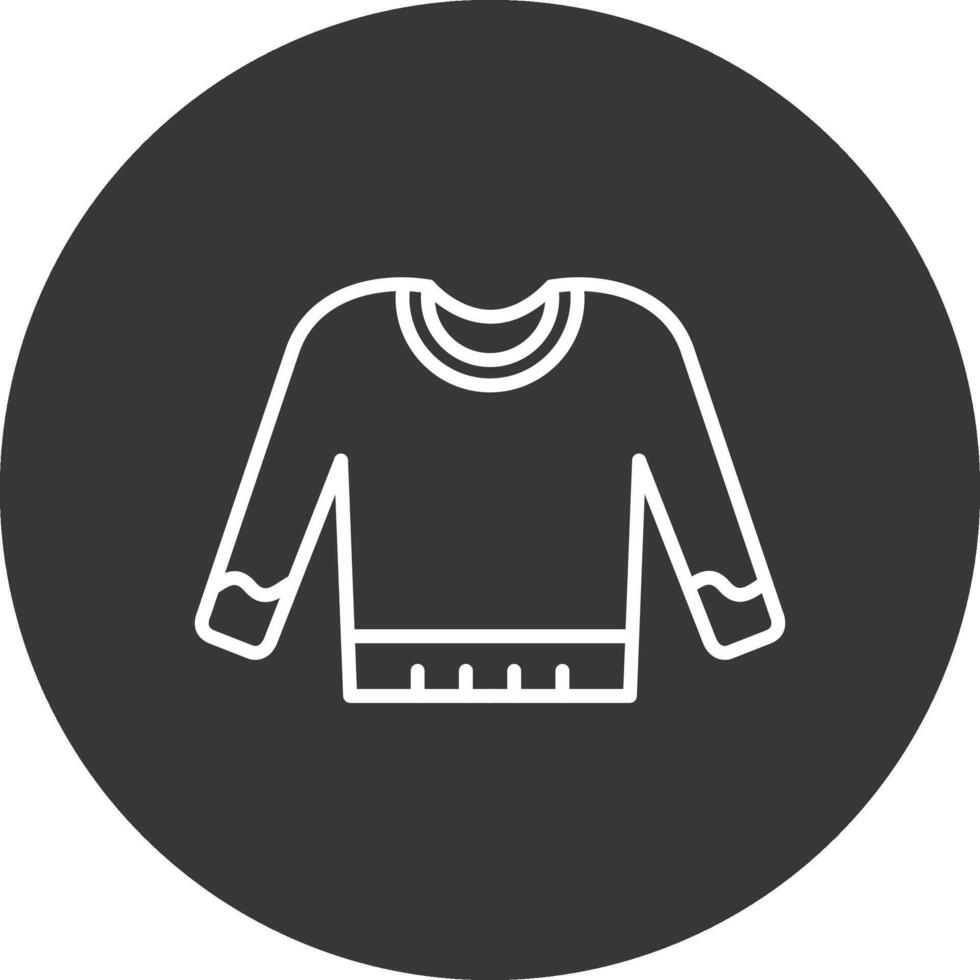 Jumper Line Inverted Icon Design vector