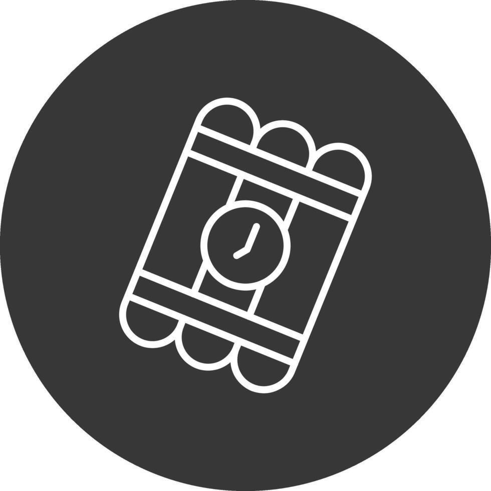 Bomb Line Inverted Icon Design vector