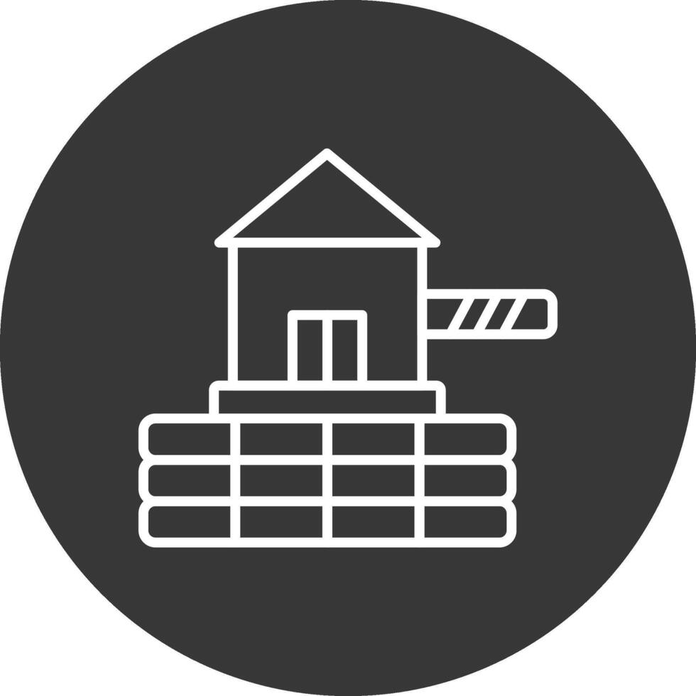 Barrier Line Inverted Icon Design vector