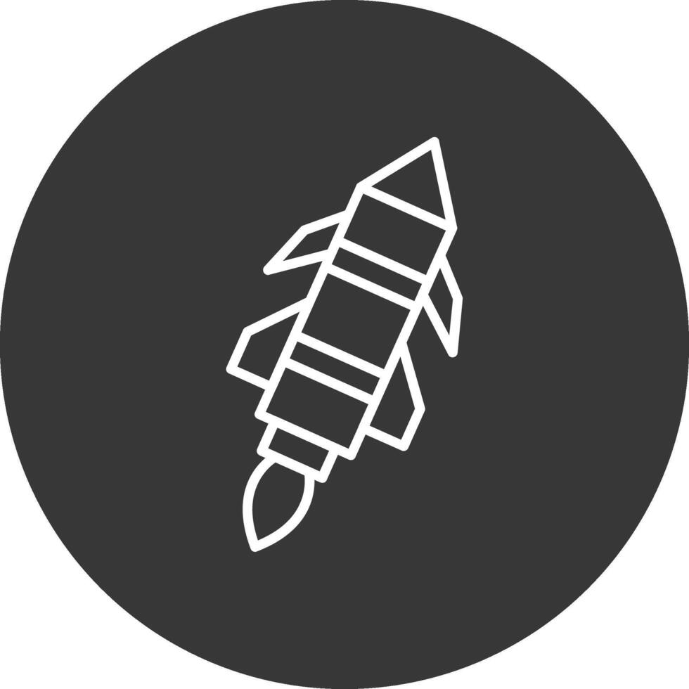 Missile Line Inverted Icon Design vector