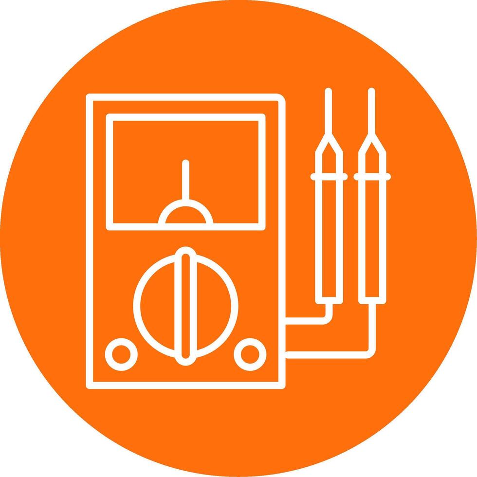 Multimeter Multi Color Circle Icon vector