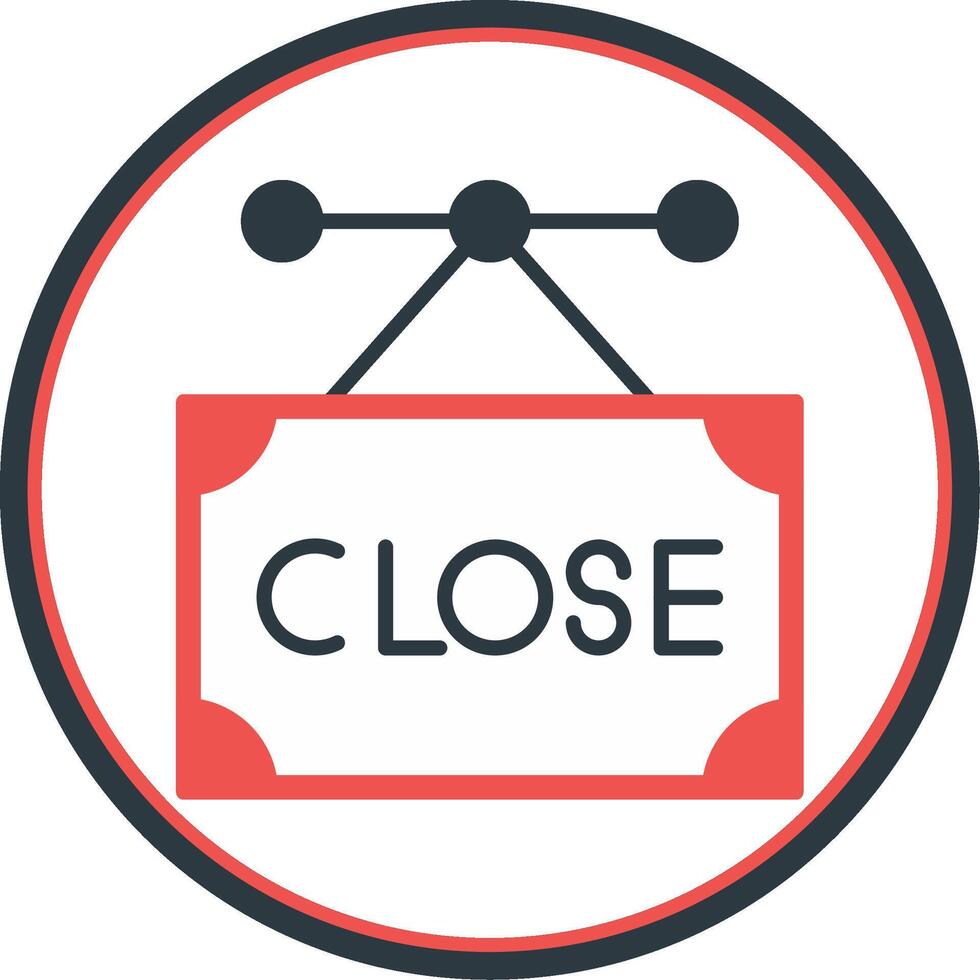 Close Flat Circle Icon vector