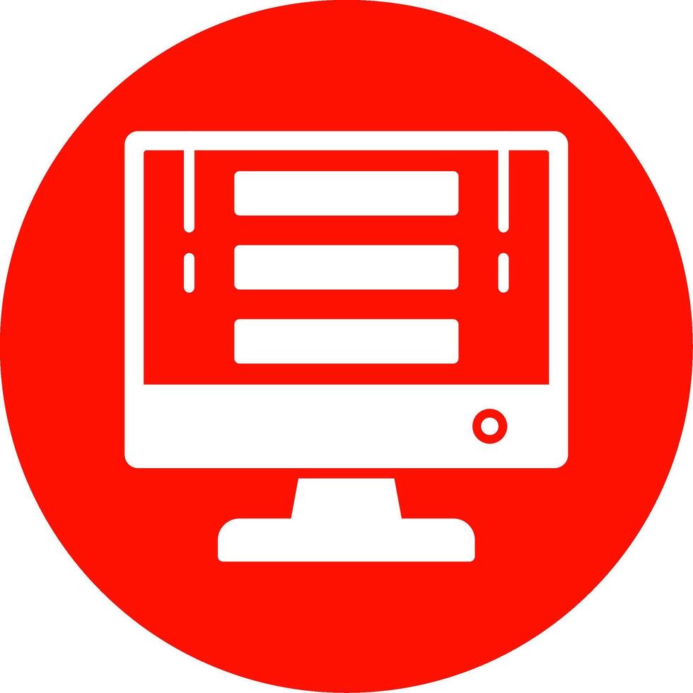 computadora multi color circulo icono vector