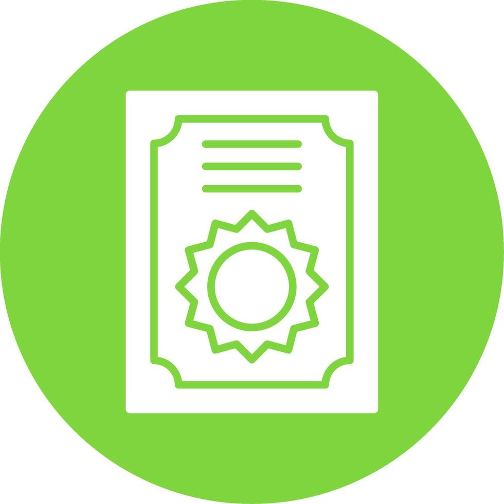 Certificate Multi Color Circle Icon vector