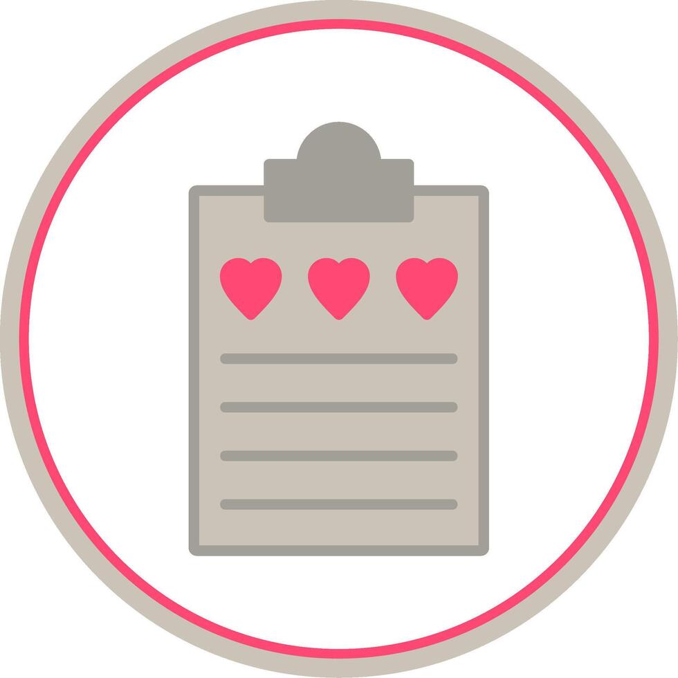 Wish List Flat Circle Icon vector