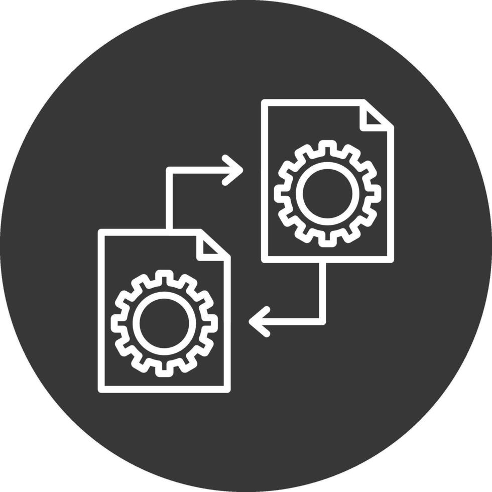 File Management Line Inverted Icon Design vector