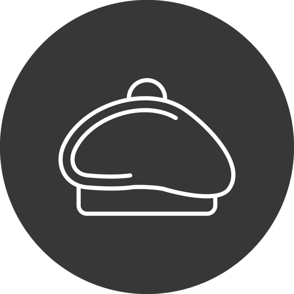 Beret Line Inverted Icon Design vector