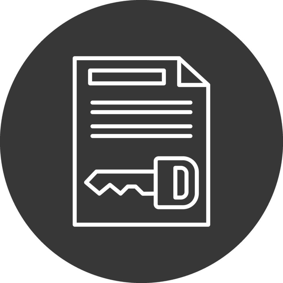 Document Line Inverted Icon Design vector