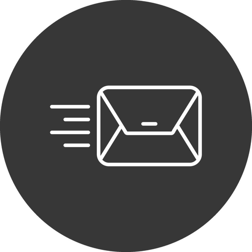 Envelope Line Inverted Icon Design vector