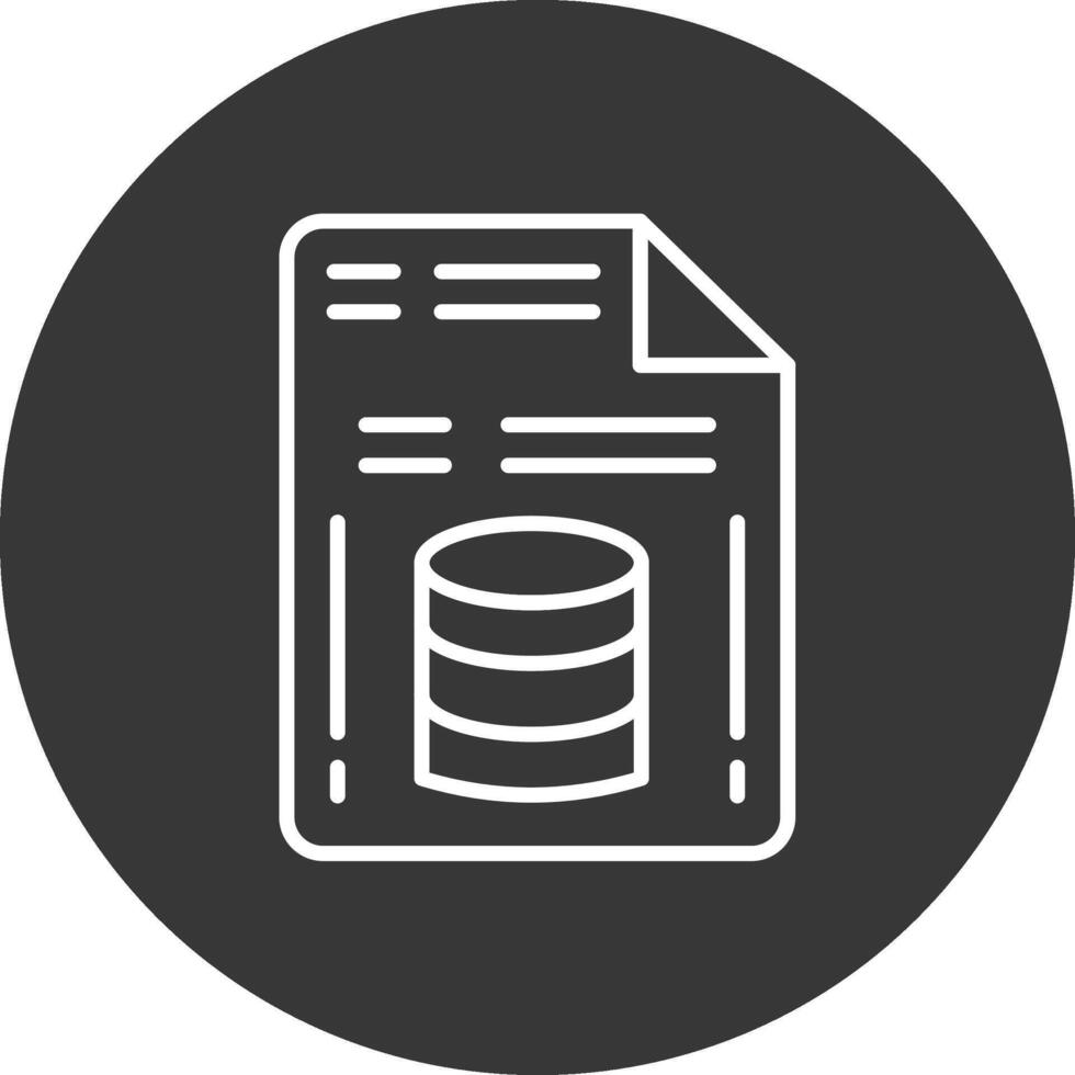 Data Line Inverted Icon Design vector