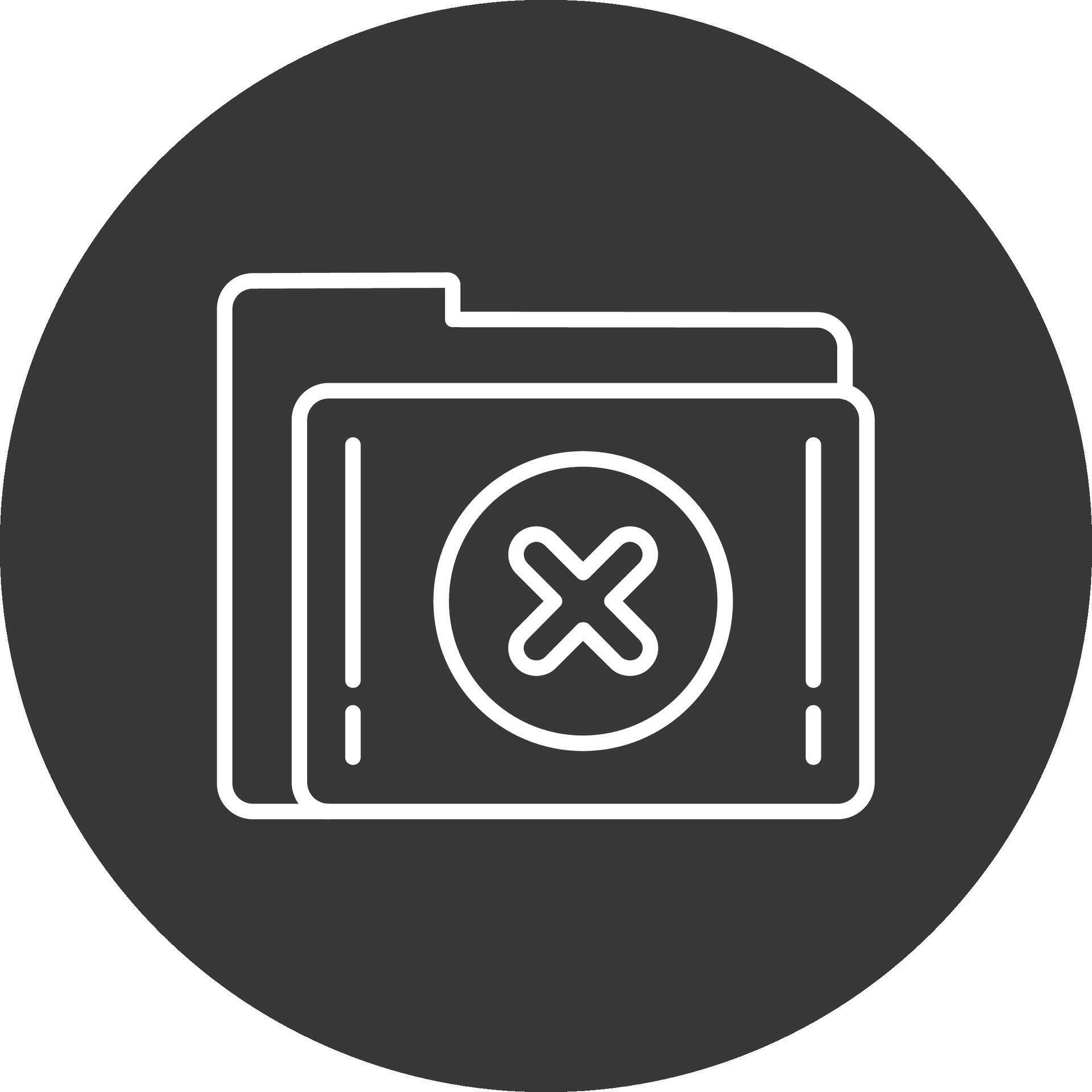 Delete Folder Line Inverted Icon Design 43708742 Vector Art at Vecteezy