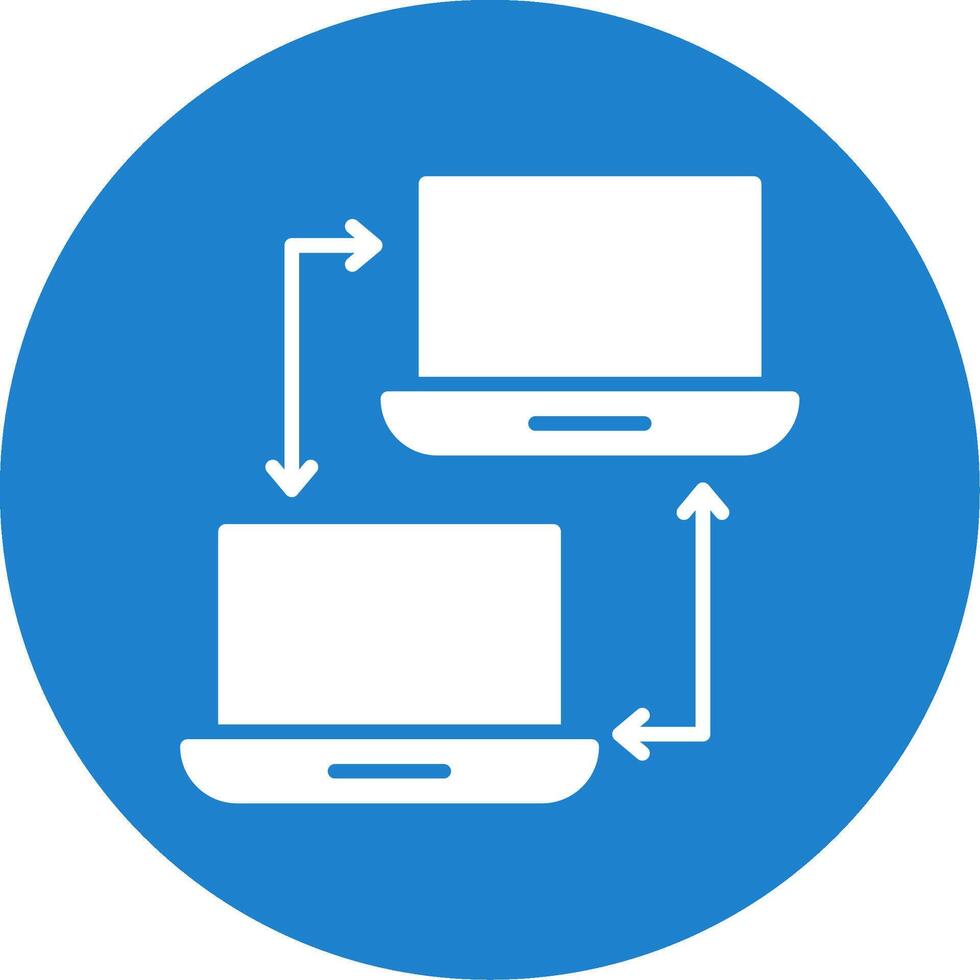 Computer Networking Multi Color Circle Icon vector