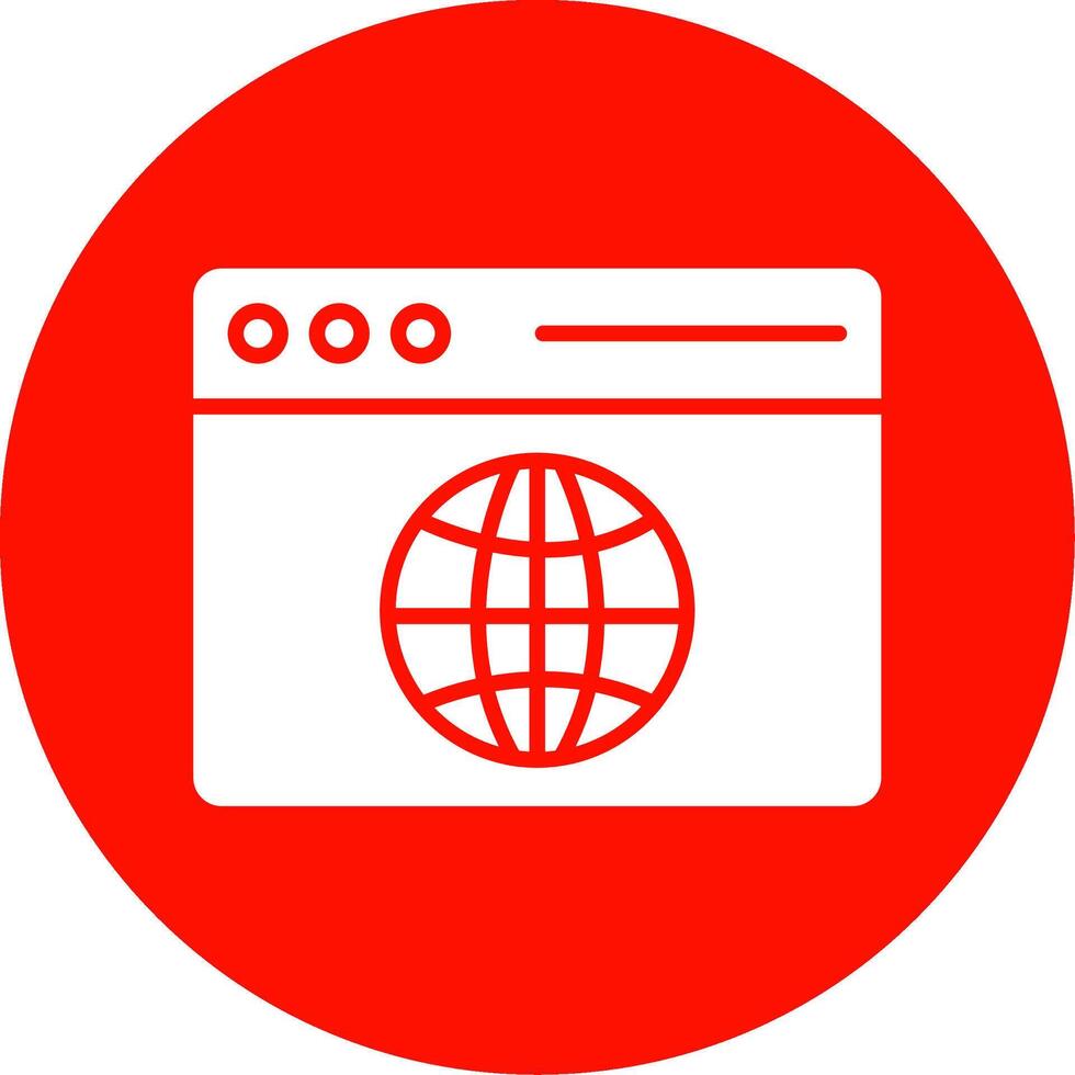 Web Browser Multi Color Circle Icon vector