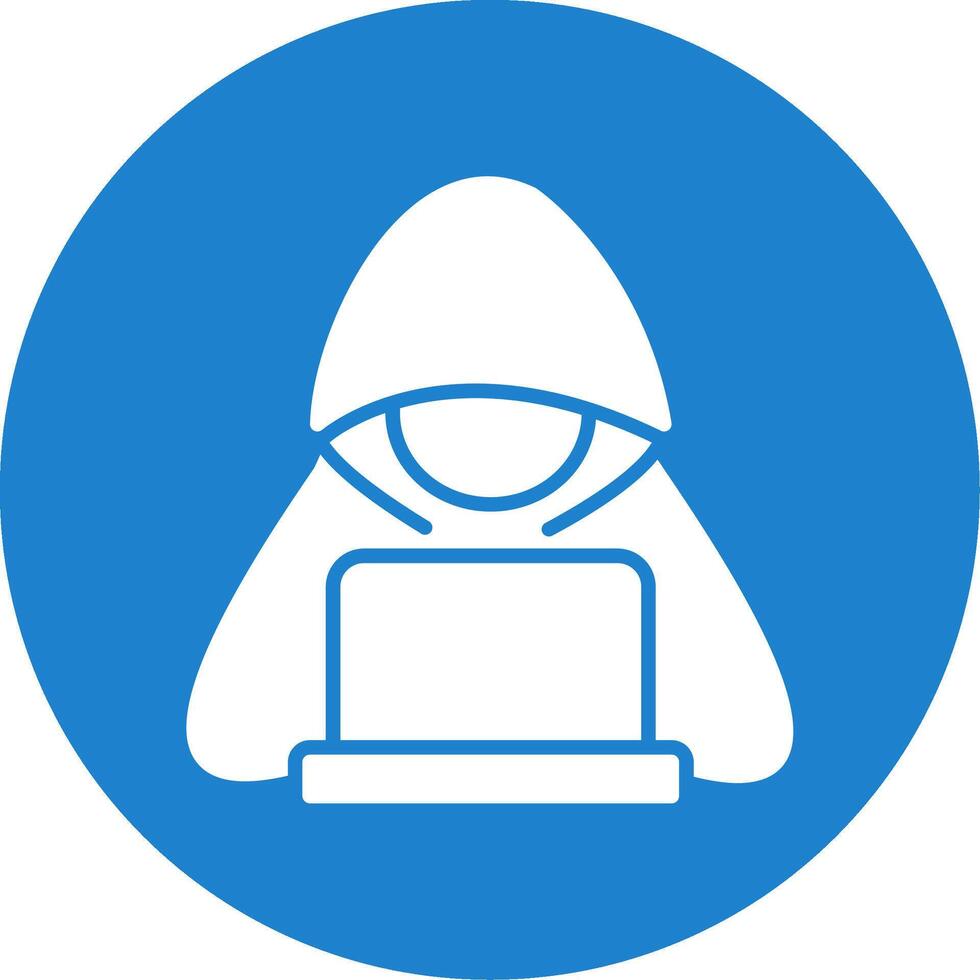 Hacker Multi Color Circle Icon vector