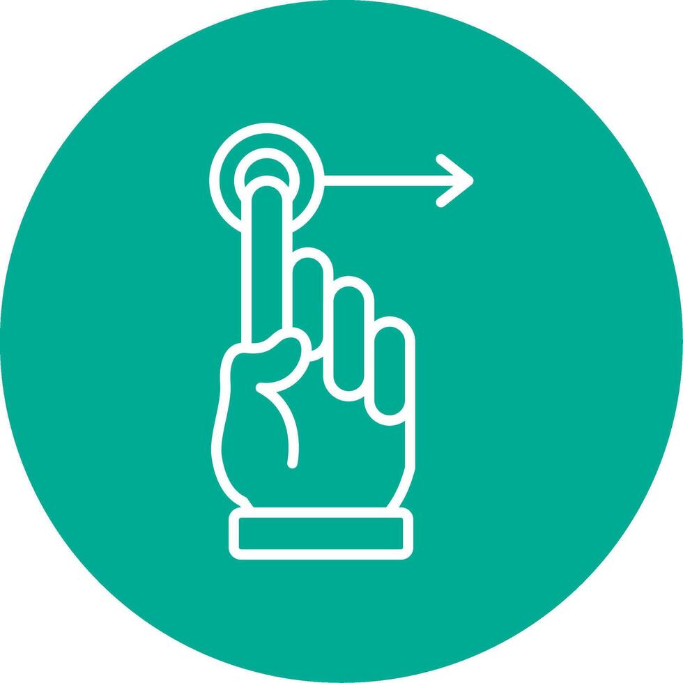 Hand Drag Multi Color Circle Icon vector