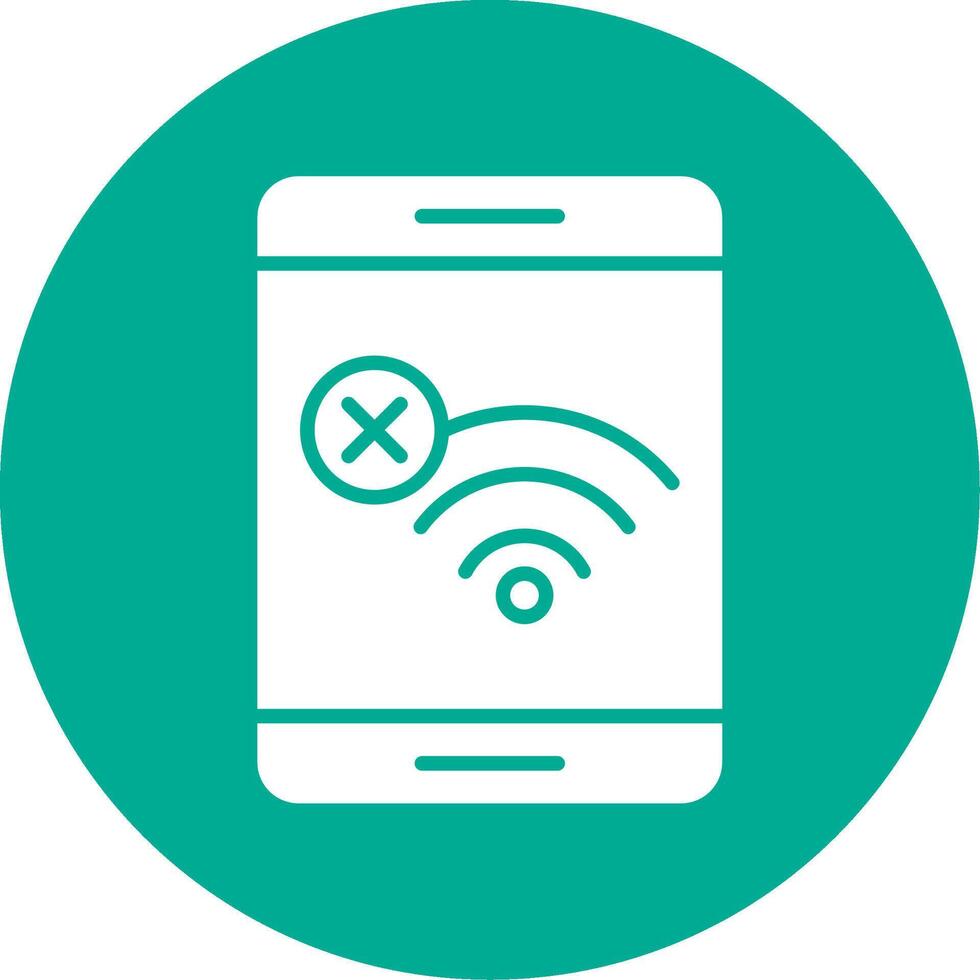No Wifi Multi Color Circle Icon vector
