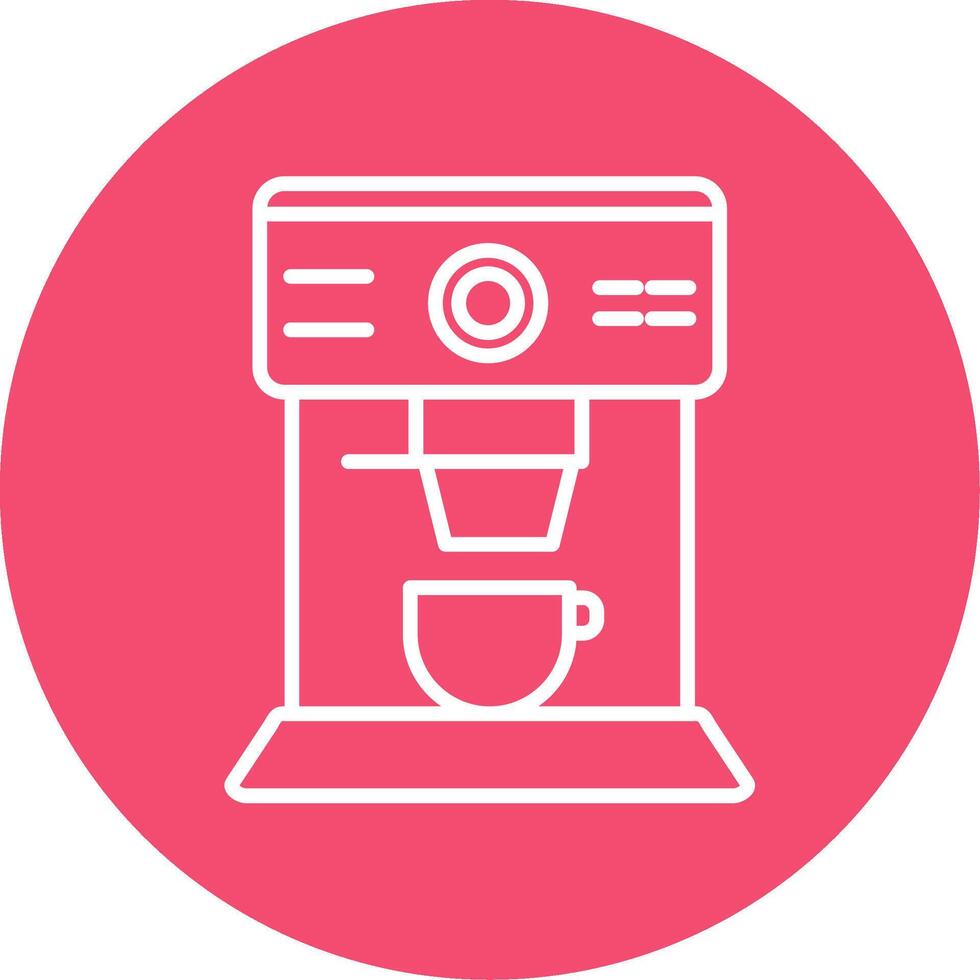 Coffee Machine Multi Color Circle Icon vector