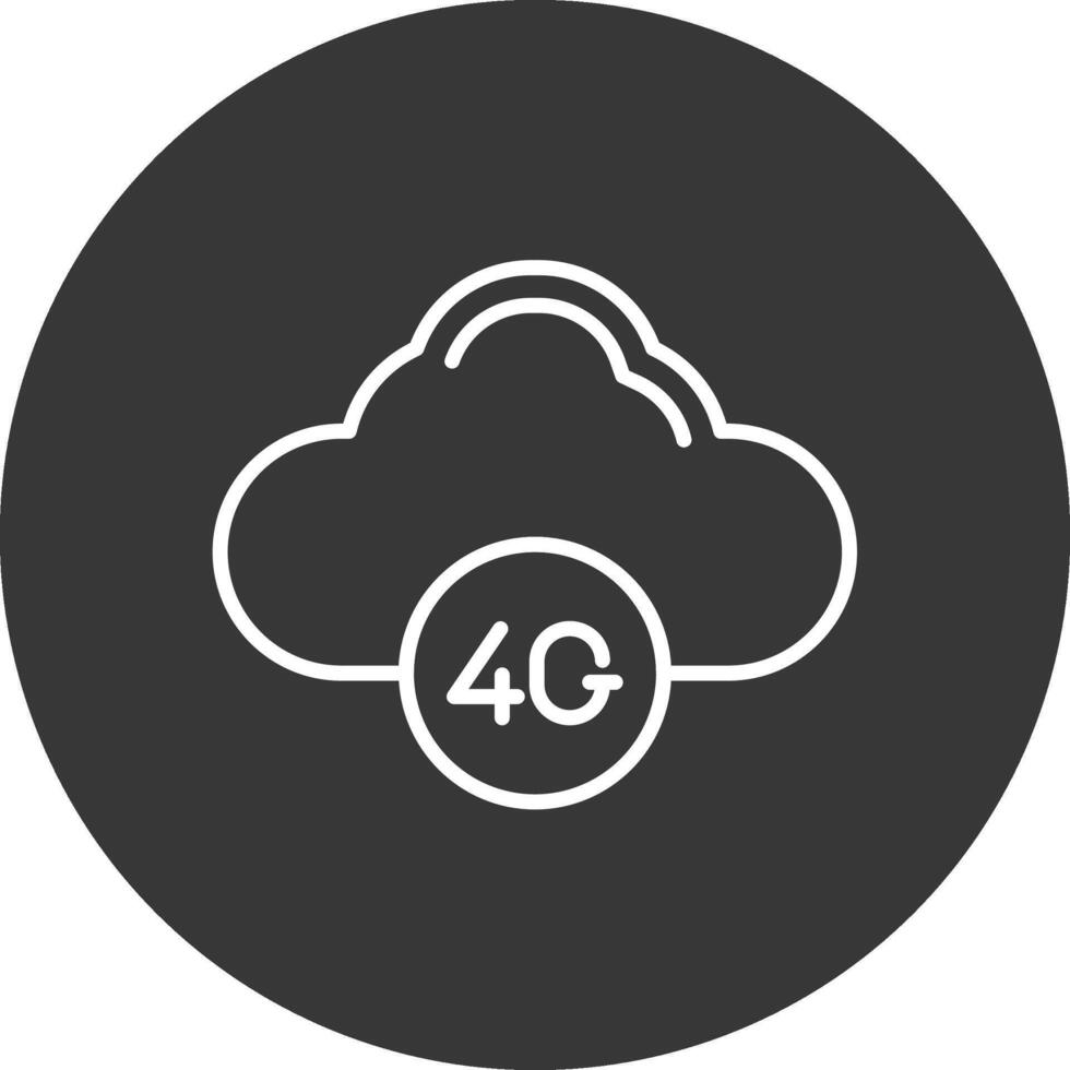 nube línea invertido icono diseño vector